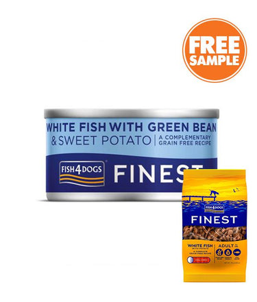 Fish4Dogs Finest White Fish with Green Bean & Sweet Potato Adult Wet Dog Food 85g - 85G